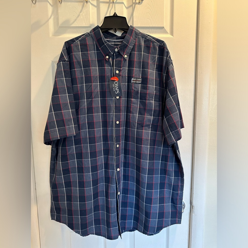 Men's Chaps Short Sleeve Button-Down Shirt